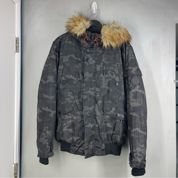 NOIZE Regular Fit Hooded Bomber Jacket Men Size Large - Picture 4 of 16